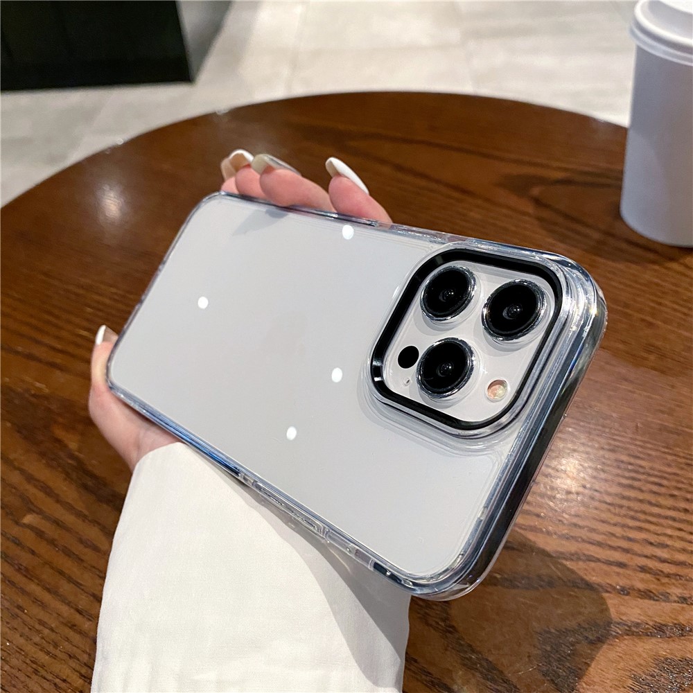 For iPhone 14 Pro Phone Case Ultra Clear Shockproof PC + TPU Back Cover - Black