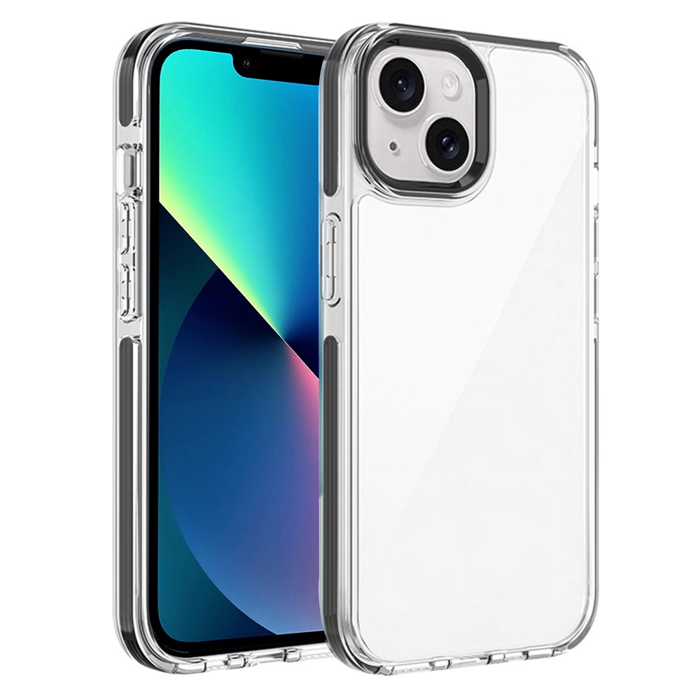 For iPhone 13 Phone Case Ultra Clear Shockproof PC + TPU Back Cover - Black