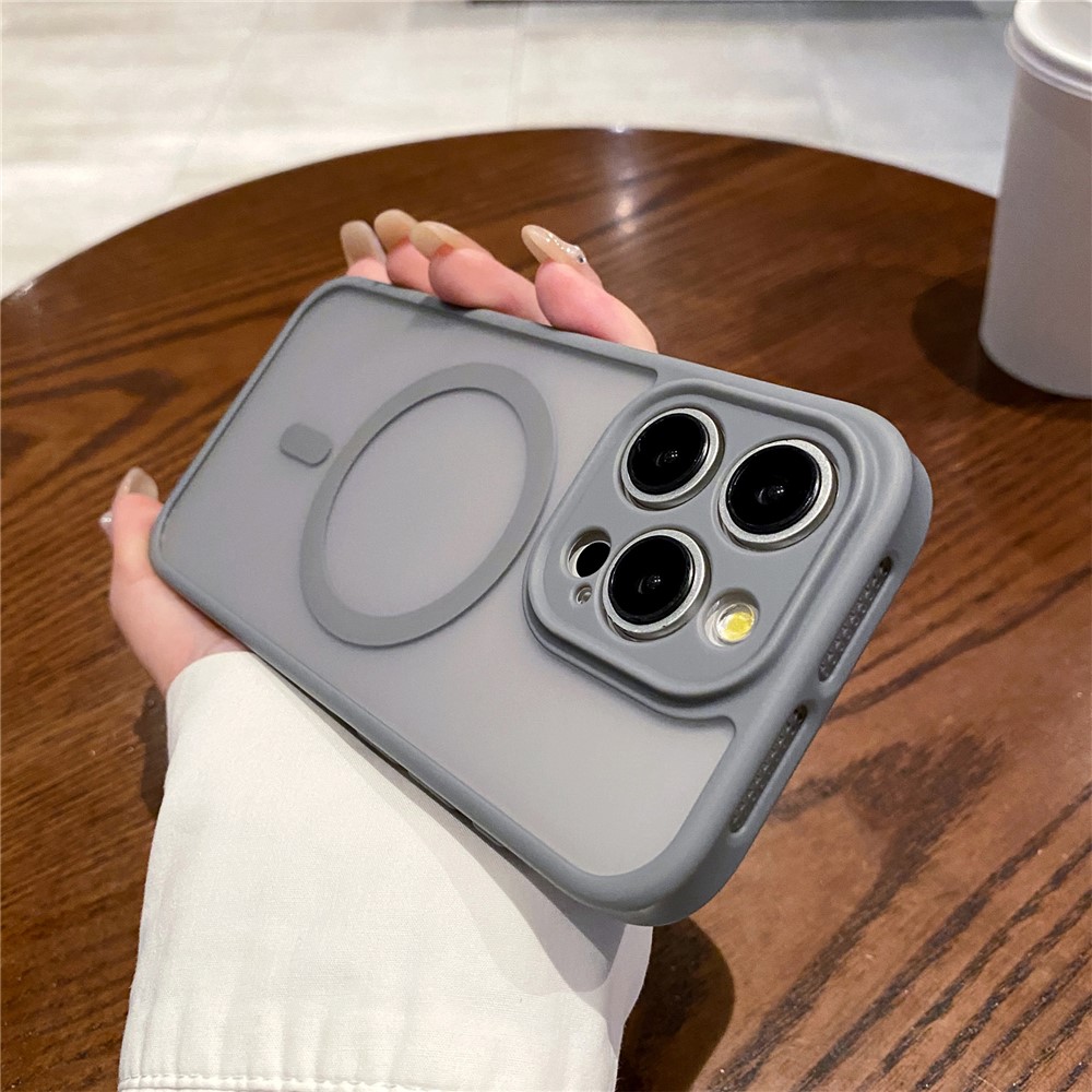 For iPhone 14 Pro Max Case Compatible with MagSafe PC + TPU Heat Dissipation Back Cover - Grey