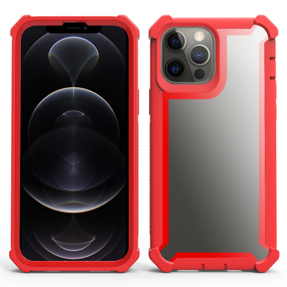 For iPhone 14 Pro Max Case Reinforced Corner Design TPU + PC Shockproof Phone Cover - Red