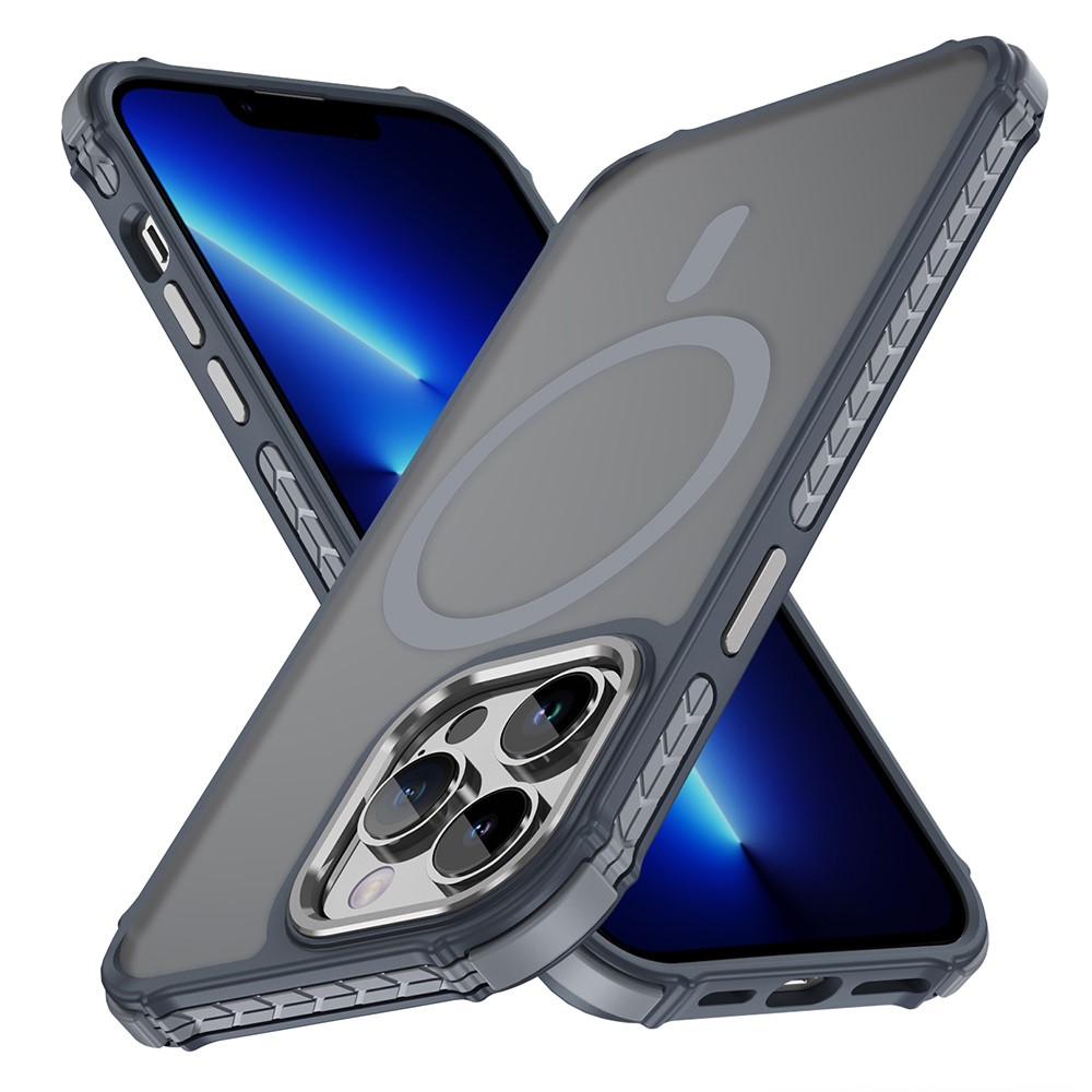 For iPhone 13 Pro Max Case Compatible with MagSafe PC + TPU Skin Feeling Back Cover - Grey