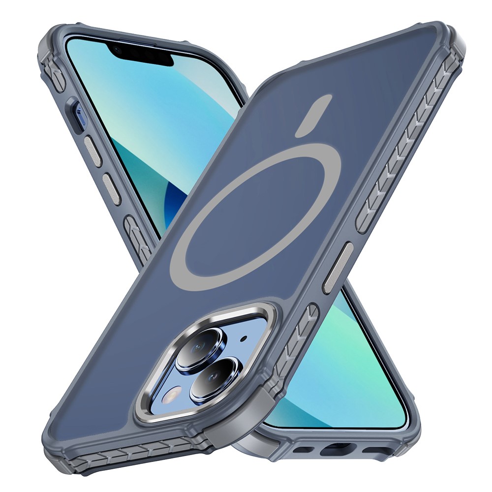 For iPhone 14 / 13 Case Compatible with MagSafe PC + TPU Skin Feeling Back Cover - Grey