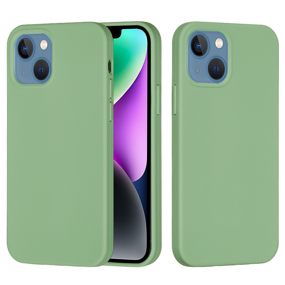 Bulk Purchasing For iPhone 14 Case Liquid Silicone Soft Lining Back Phone Cover - Mint Green