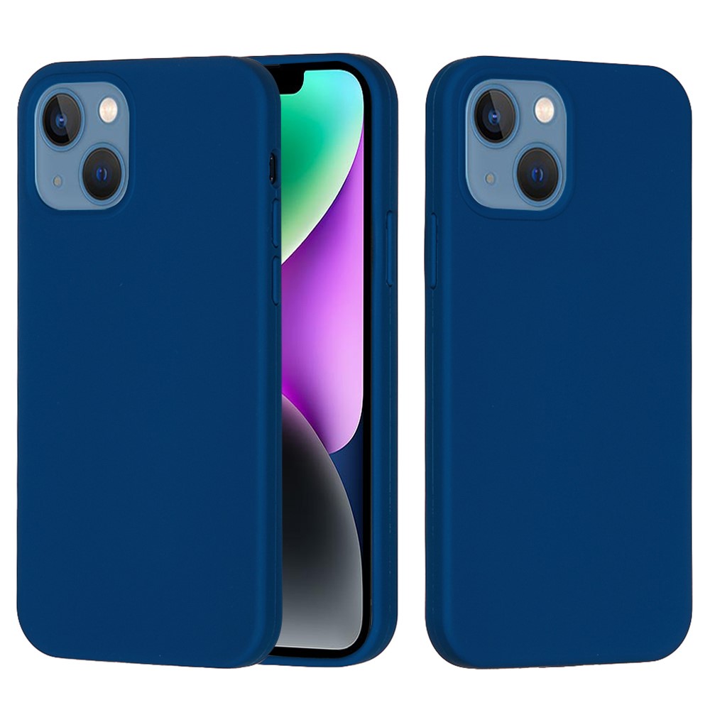 Bulk Purchasing For iPhone 14 Case Liquid Silicone Soft Lining Back Phone Cover - Blue