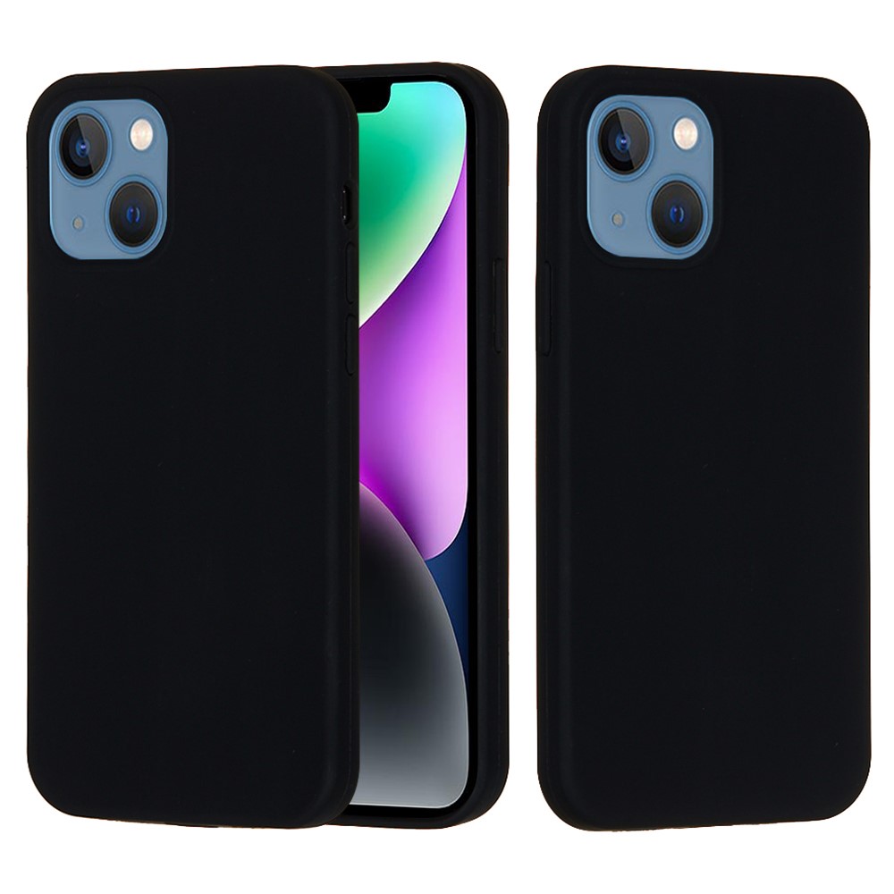 Bulk Purchasing For iPhone 14 Case Liquid Silicone Soft Lining Back Phone Cover - Black