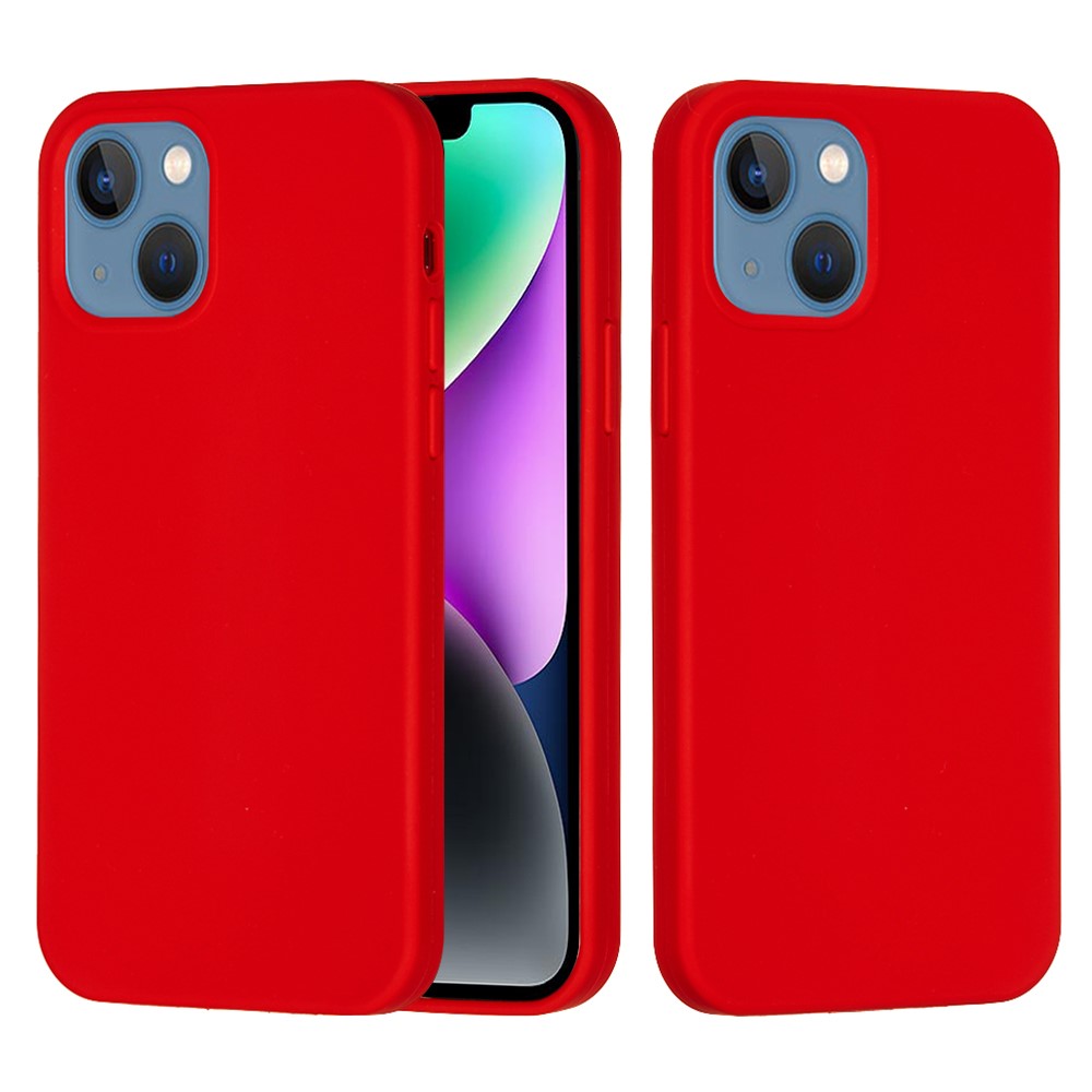 Bulk Purchasing For iPhone 14 Case Liquid Silicone Soft Lining Back Phone Cover - Red