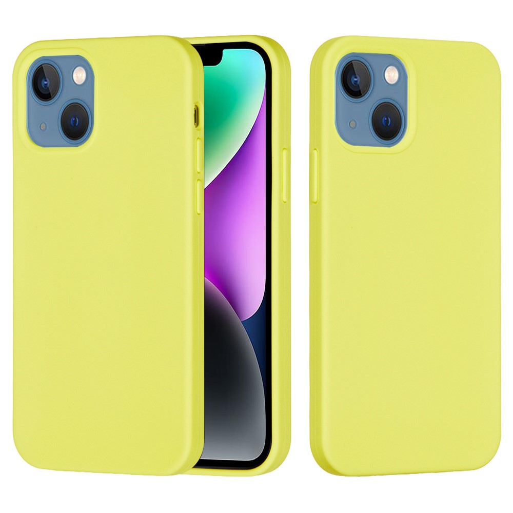 Bulk Purchasing For iPhone 14 Case Liquid Silicone Soft Lining Back Phone Cover - Yellow