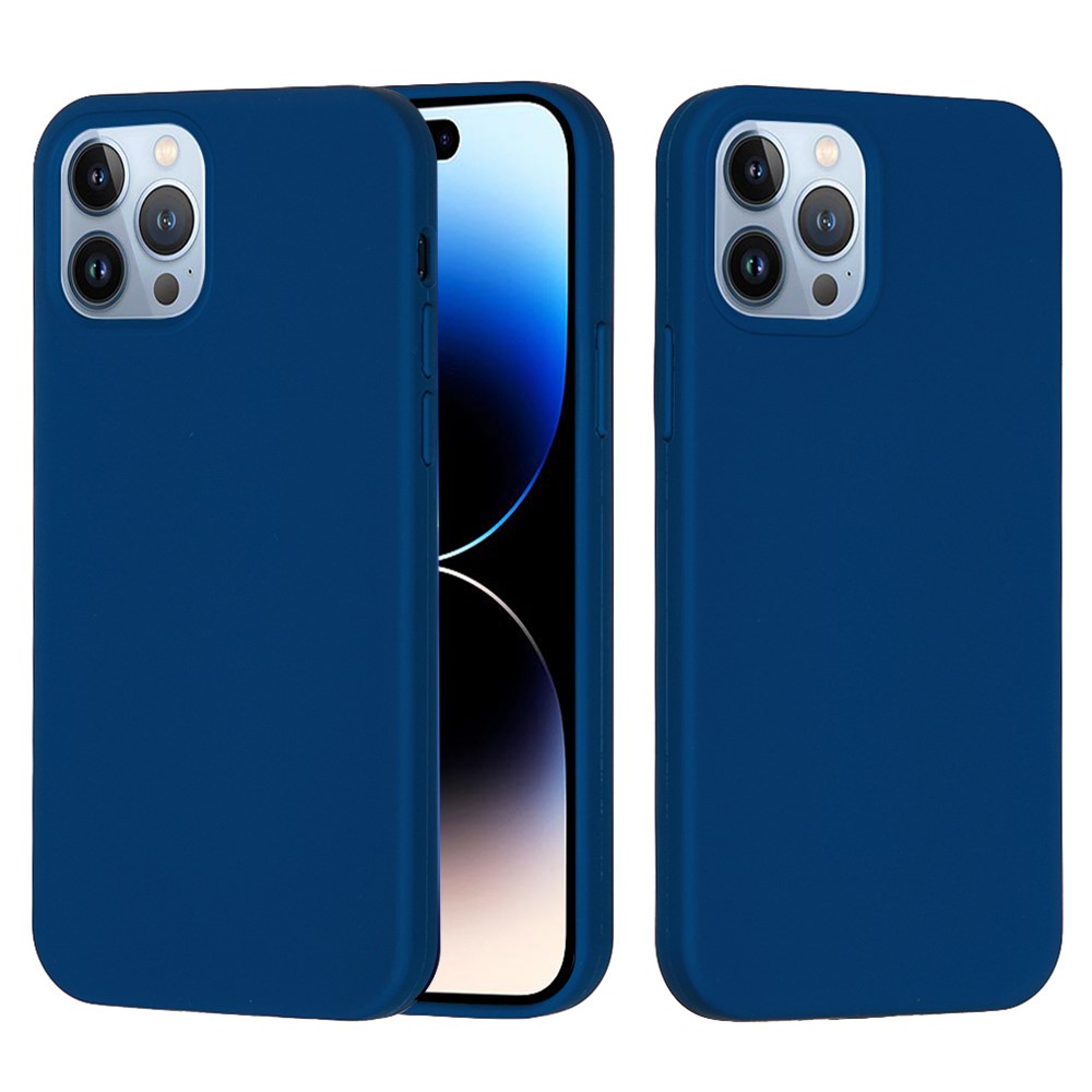 Bulk Purchasing For iPhone 14 Pro Case Liquid Silicone Soft Lining Back Phone Cover - Blue