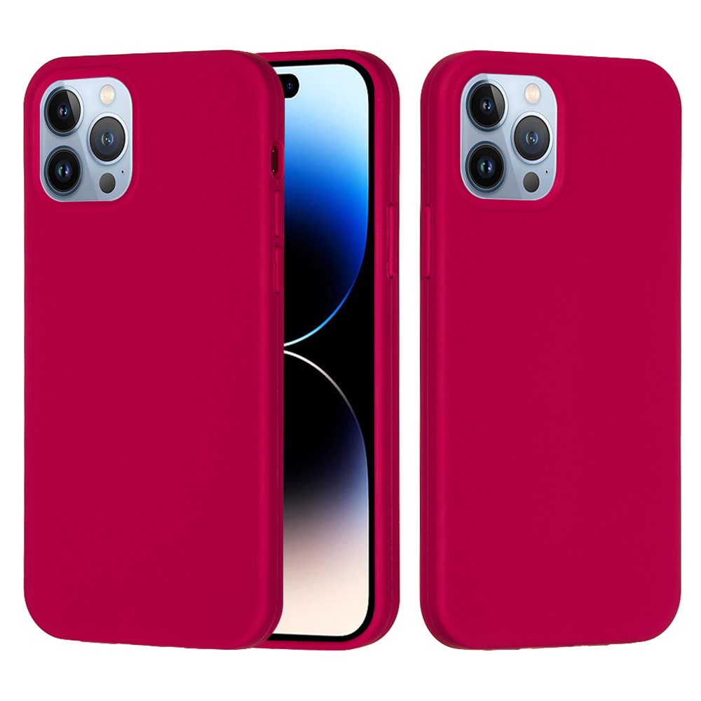 Bulk Purchasing For iPhone 14 Pro Case Liquid Silicone Soft Lining Back Phone Cover - Rose