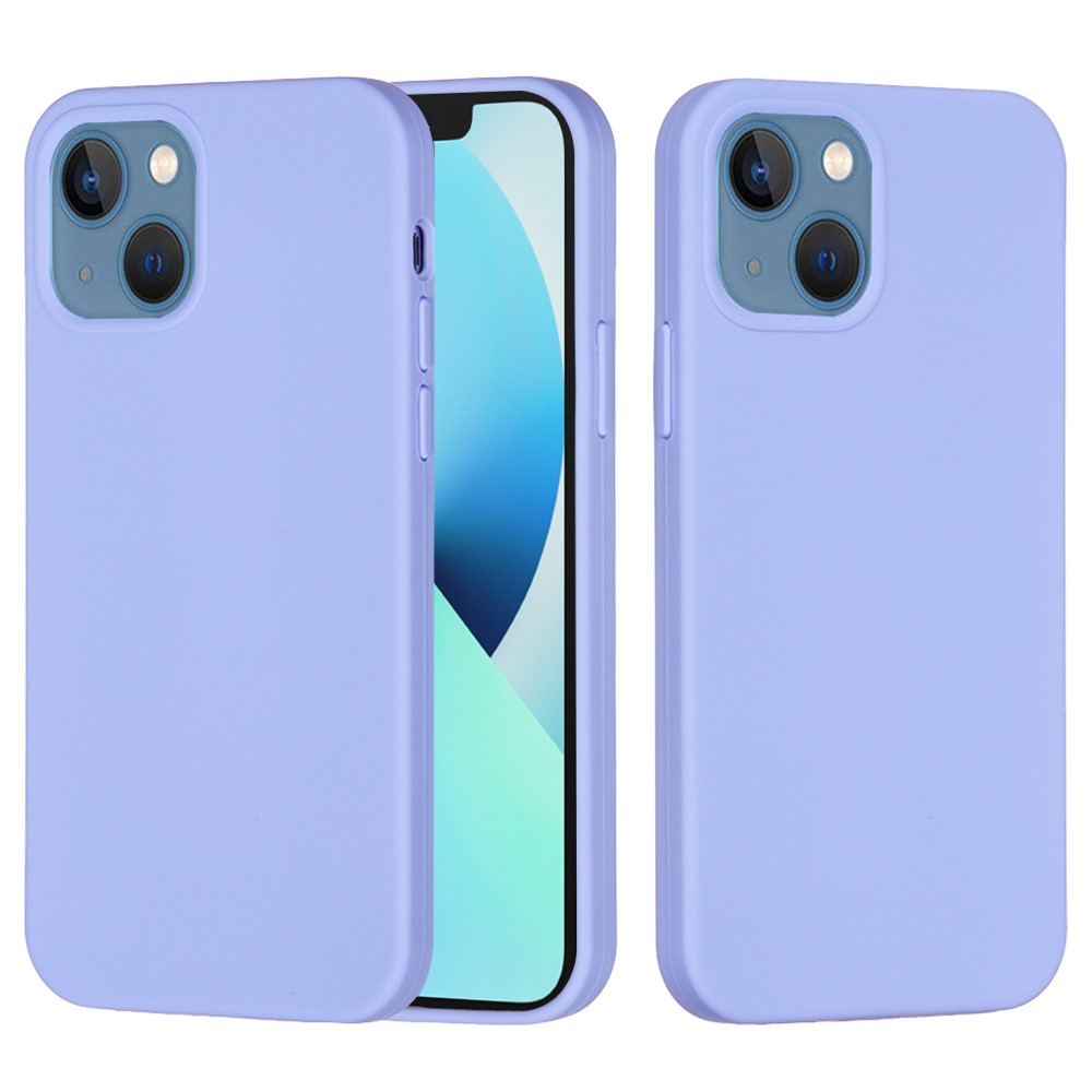 Bulk Purchasing For iPhone 13 Case Liquid Silicone Soft Lining Back Phone Cover - Purple