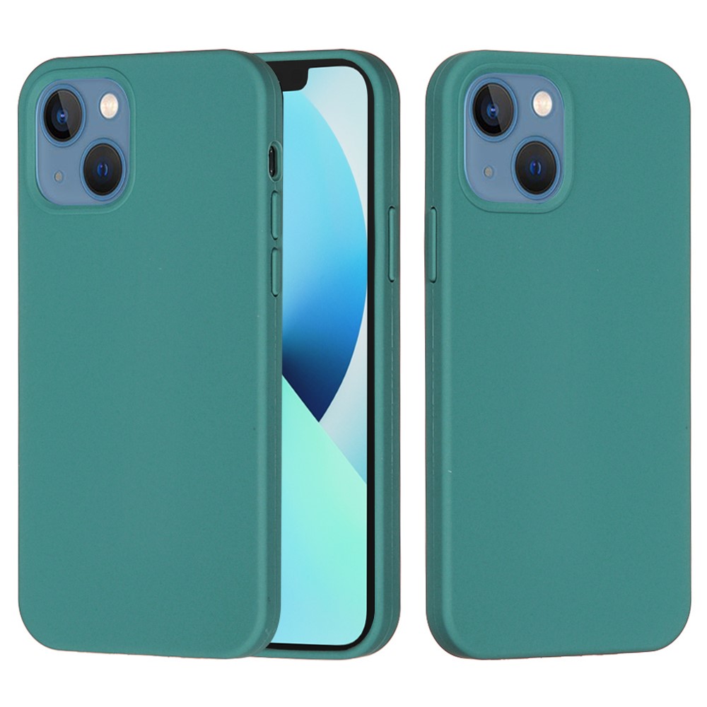 Bulk Purchasing For iPhone 13 Case Liquid Silicone Soft Lining Back Phone Cover - Dark Green
