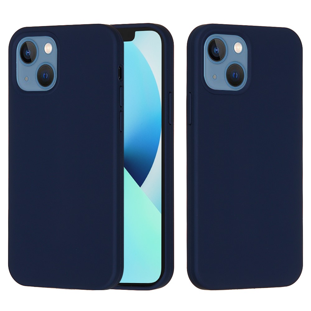 Bulk Purchasing For iPhone 13 Case Liquid Silicone Soft Lining Back Phone Cover - Midnight Blue