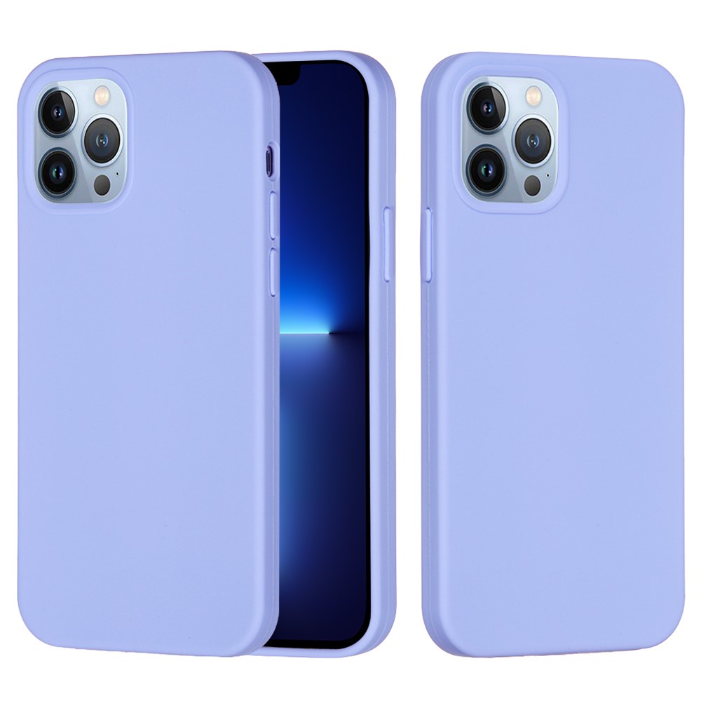 Bulk Purchasing For iPhone 13 Pro Case Liquid Silicone Soft Lining Back Phone Cover - Purple