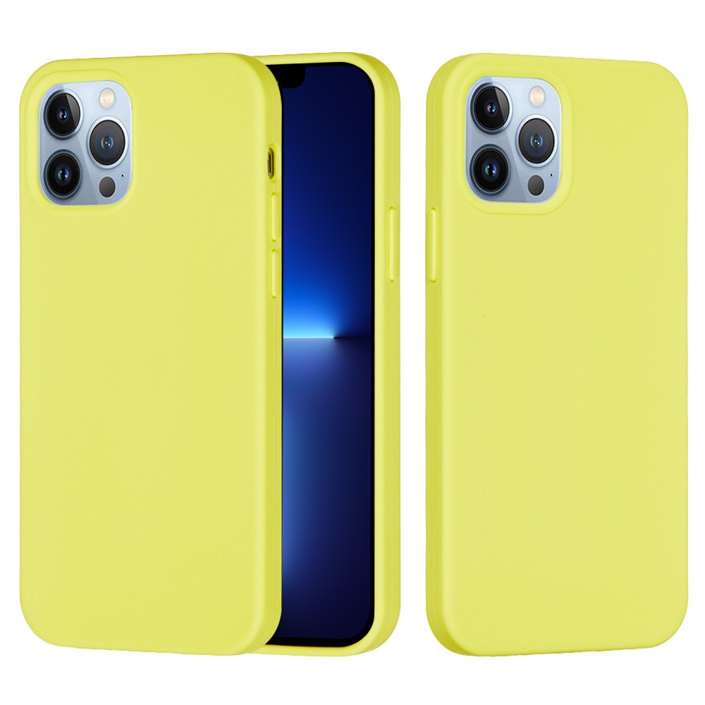 Bulk Purchasing For iPhone 13 Pro Case Liquid Silicone Soft Lining Back Phone Cover - Yellow
