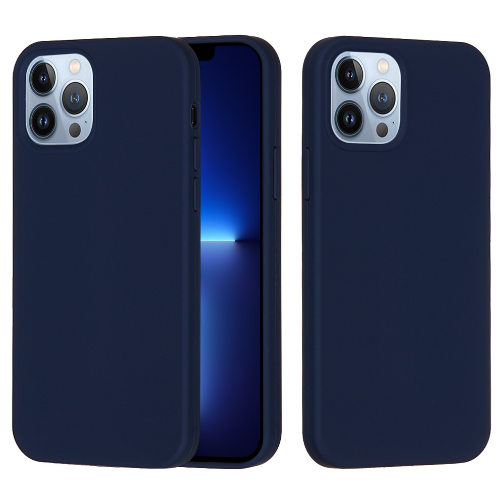 Bulk Purchasing For iPhone 13 Pro Case Liquid Silicone Soft Lining Back Phone Cover - Midnight Blue