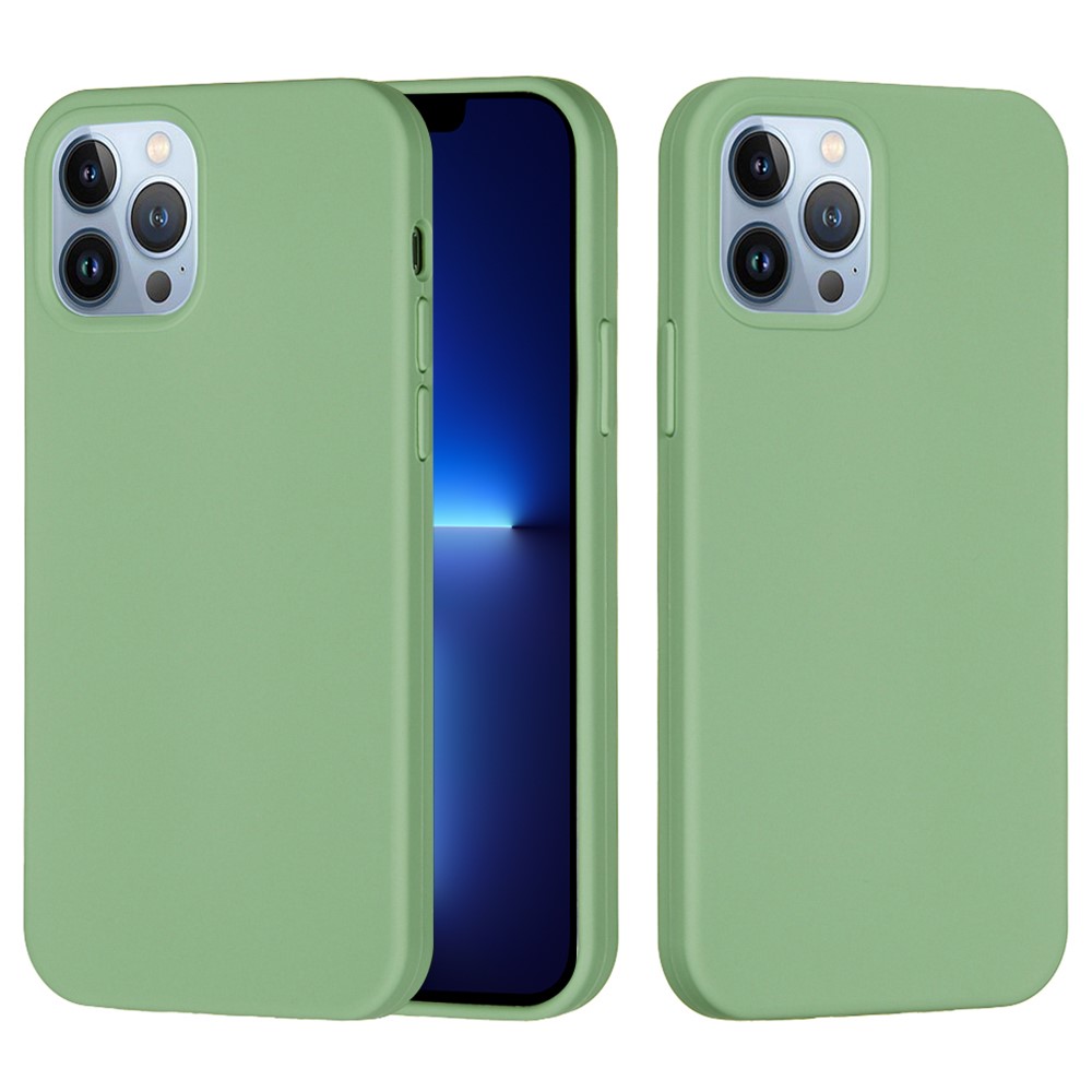 Bulk Purchasing For iPhone 13 Pro Max Case Liquid Silicone Soft Lining Back Phone Cover - Mint Green