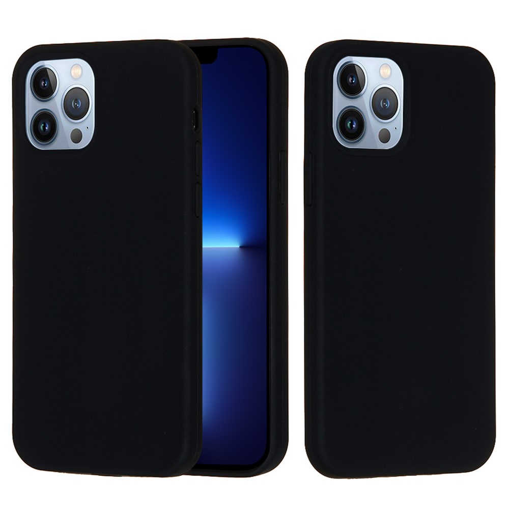 Bulk Purchasing For iPhone 13 Pro Max Case Liquid Silicone Soft Lining Back Phone Cover - Black
