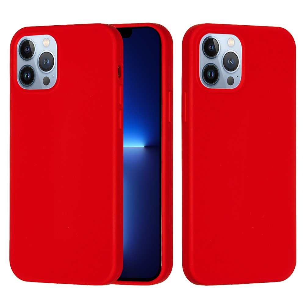 Bulk Purchasing For iPhone 13 Pro Max Case Liquid Silicone Soft Lining Back Phone Cover - Red