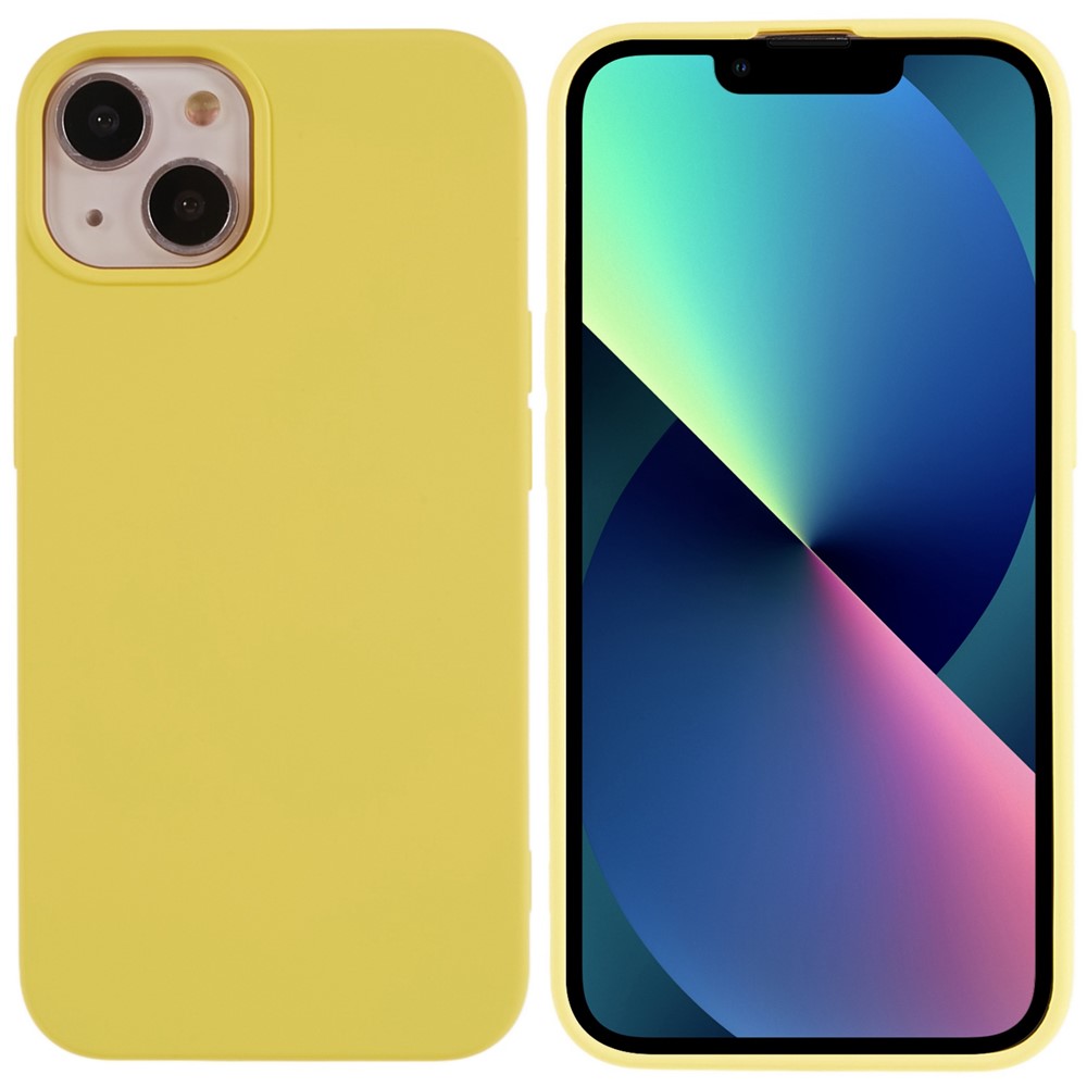 For iPhone 13 mini 5.4 inch Cell Phone Case 2.0mm Thickness Anti-drop Protection Flexible TPU Back Cover - Yellow