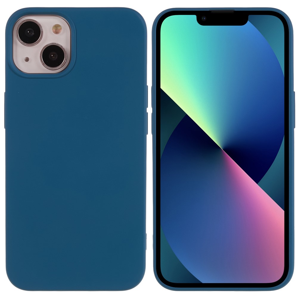 For iPhone 13 mini 5.4 inch Cell Phone Case 2.0mm Thickness Anti-drop Protection Flexible TPU Back Cover - Blue