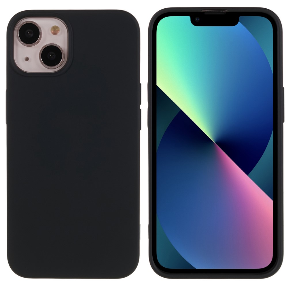 For iPhone 13 mini 5.4 inch Cell Phone Case 2.0mm Thickness Anti-drop Protection Flexible TPU Back Cover - Black