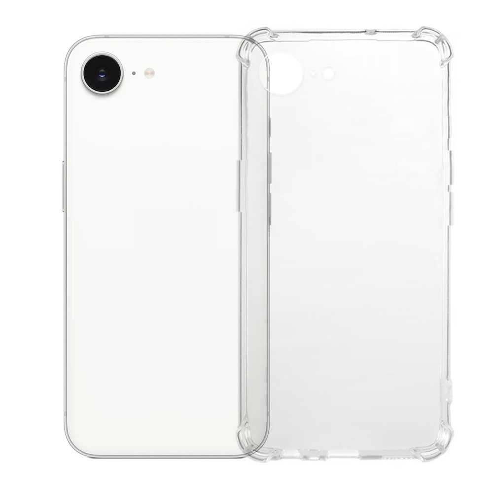 For iPhone 16e Clear Phone Case KALEBOL 1.5mm TPU Shockproof Phone Cover - Transparent