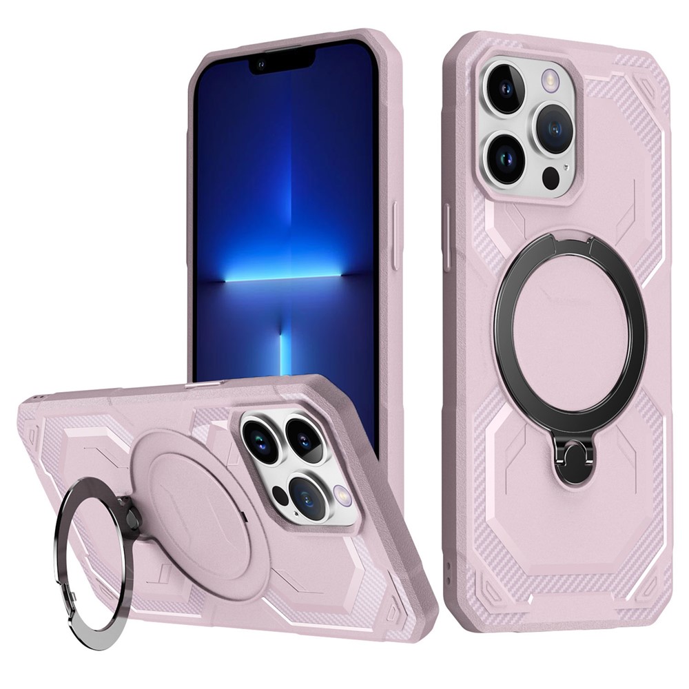 For iPhone 13 Pro Max Case Compatible with MagSafe Kickstand TPU + PC Phone Cover - Pink