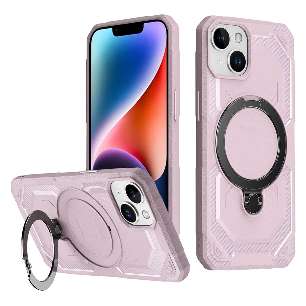For iPhone 14 / 13 Case Compatible with MagSafe Kickstand TPU + PC Phone Cover - Pink