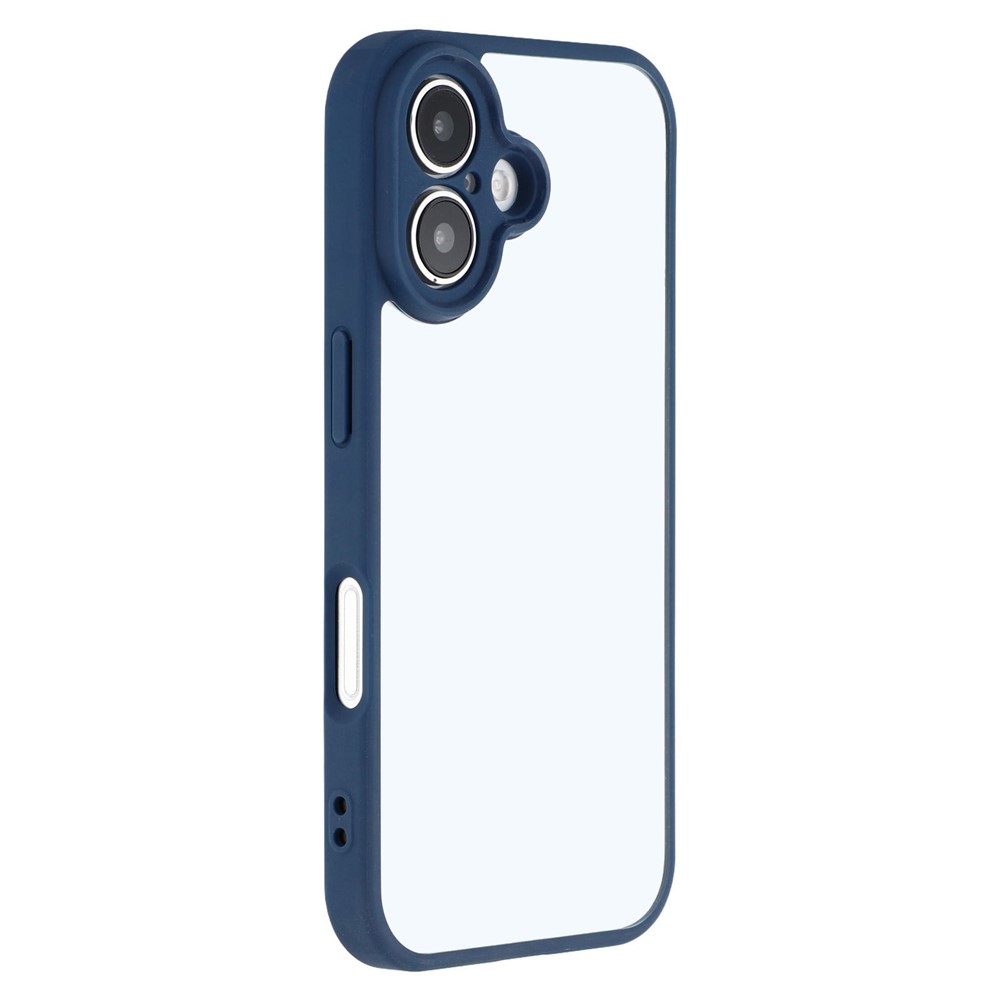 For iPhone 16 Plus Phone Case TPU + Acrylic Clear Back Cover - Sapphire