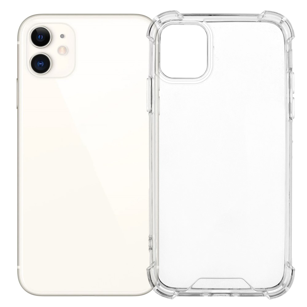 For iPhone 11 Case Reinforced Corners TPU Frame + Acrylic Back Phone Cover