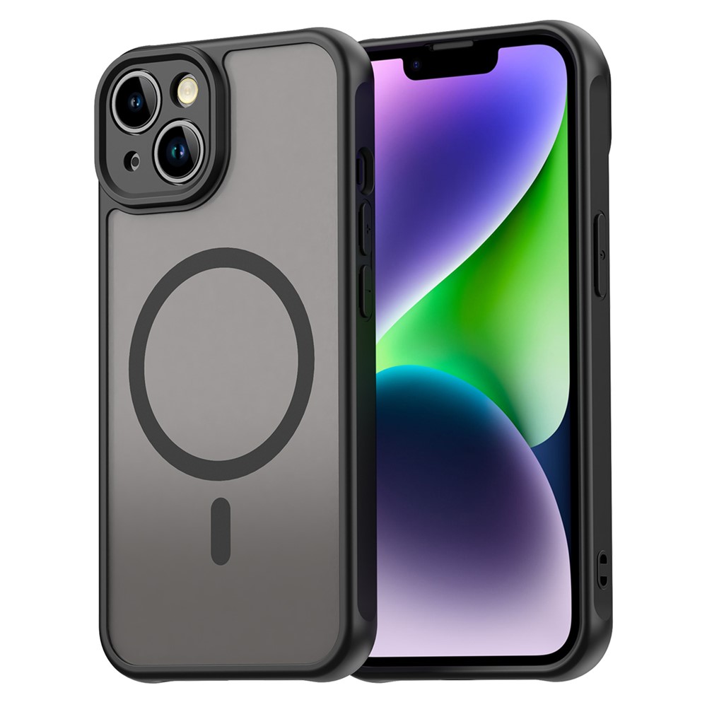 For iPhone 14 Case Compatible with MagSafe Anti Drop PC + TPU Phone Cover - Black