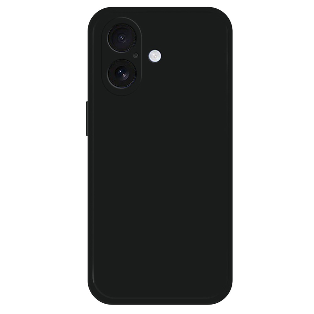 For iPhone 16 Plus TPU Case Straight Edge Protection Phone Cover - Black