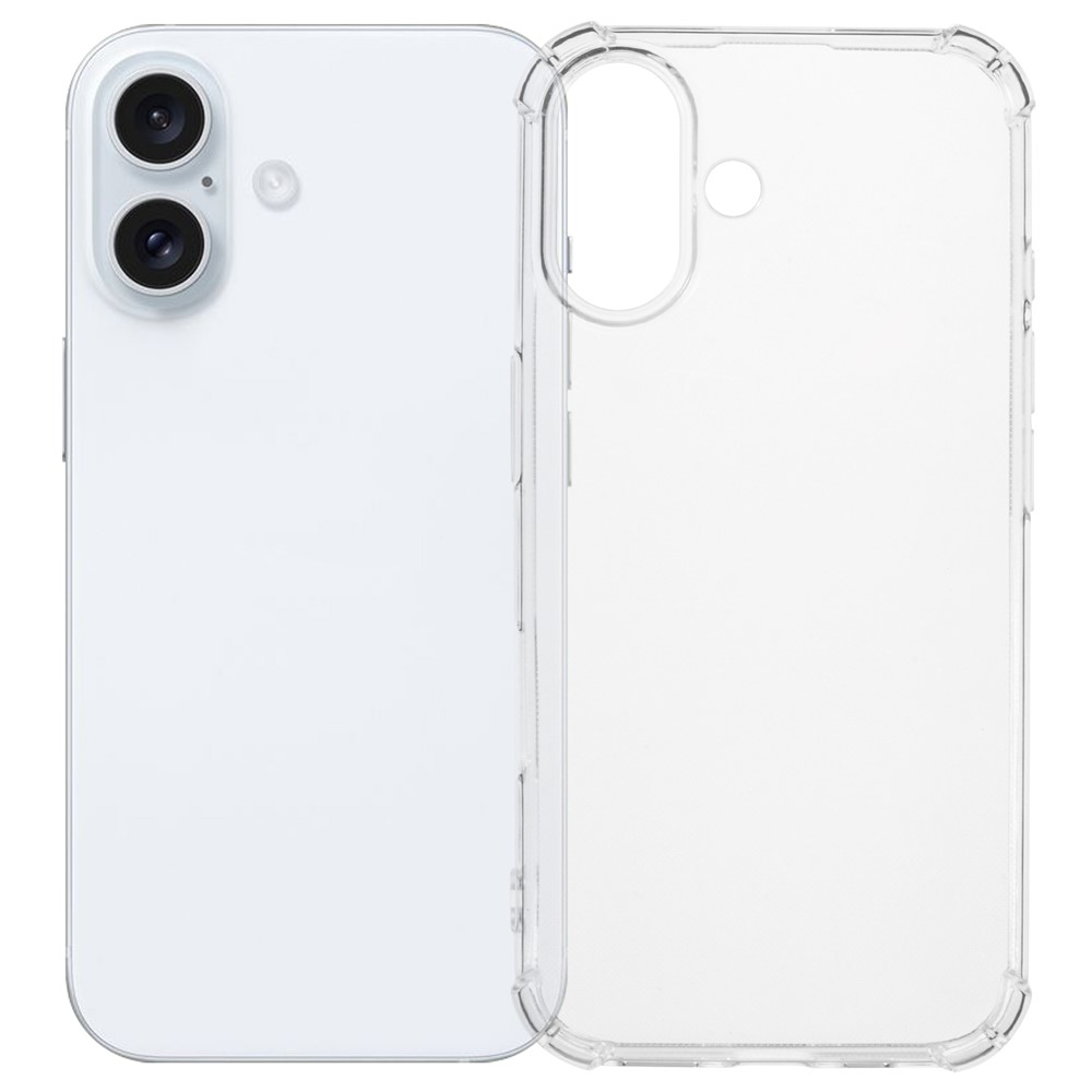 SHANWO For iPhone 16 Plus TPU Clear Case 1.5mm Shockproof Mobile Back Cover