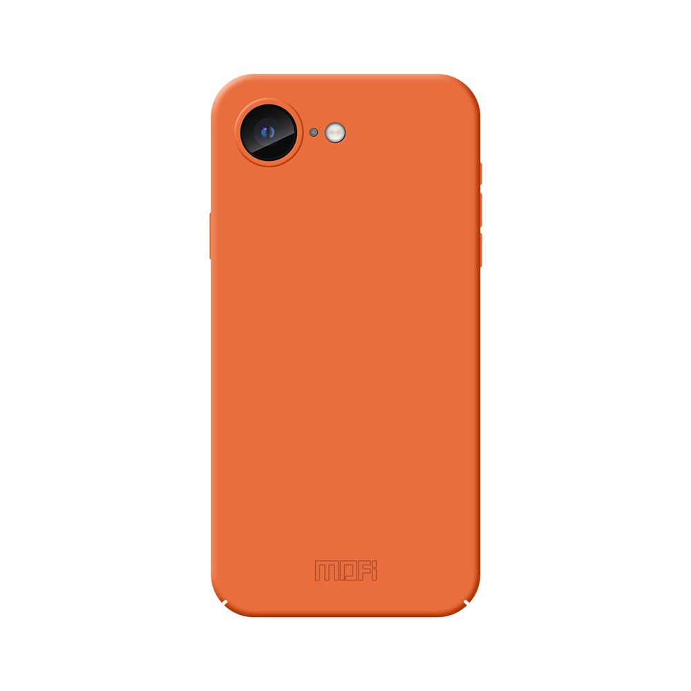 For iPhone 16e Phone Case MOFI JK Qin Series Skin-Touch Matte Anti-fingerprint Back Cover - Orange
