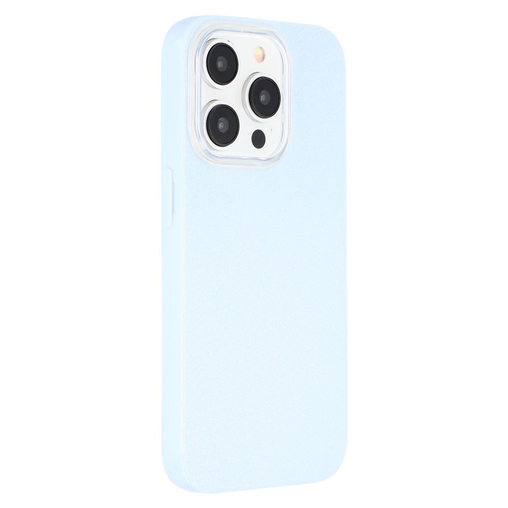 For iPhone 15 Pro Case IMD Glitter TPU Phone Cover Large Camera Cutout - Sky Blue