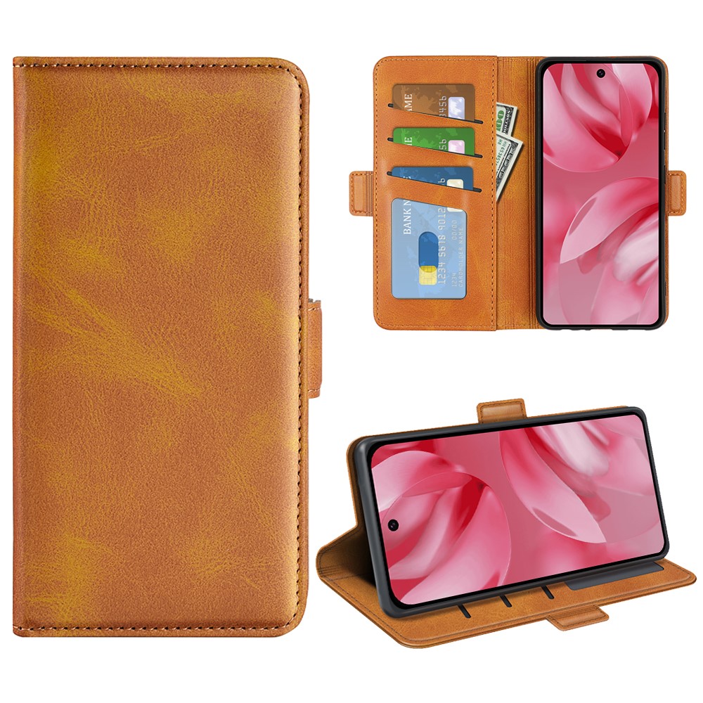 For Google Pixel 10 Case Calf Texture Leather Wallet Phone Cover - Yellow