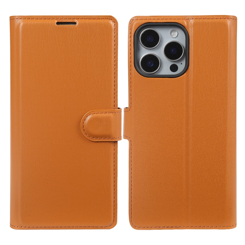 For iPhone 13 Pro Stand Case Biobased Eco-Friendly RPET RPVB Slim Phone Cover with Wallet - Orange
