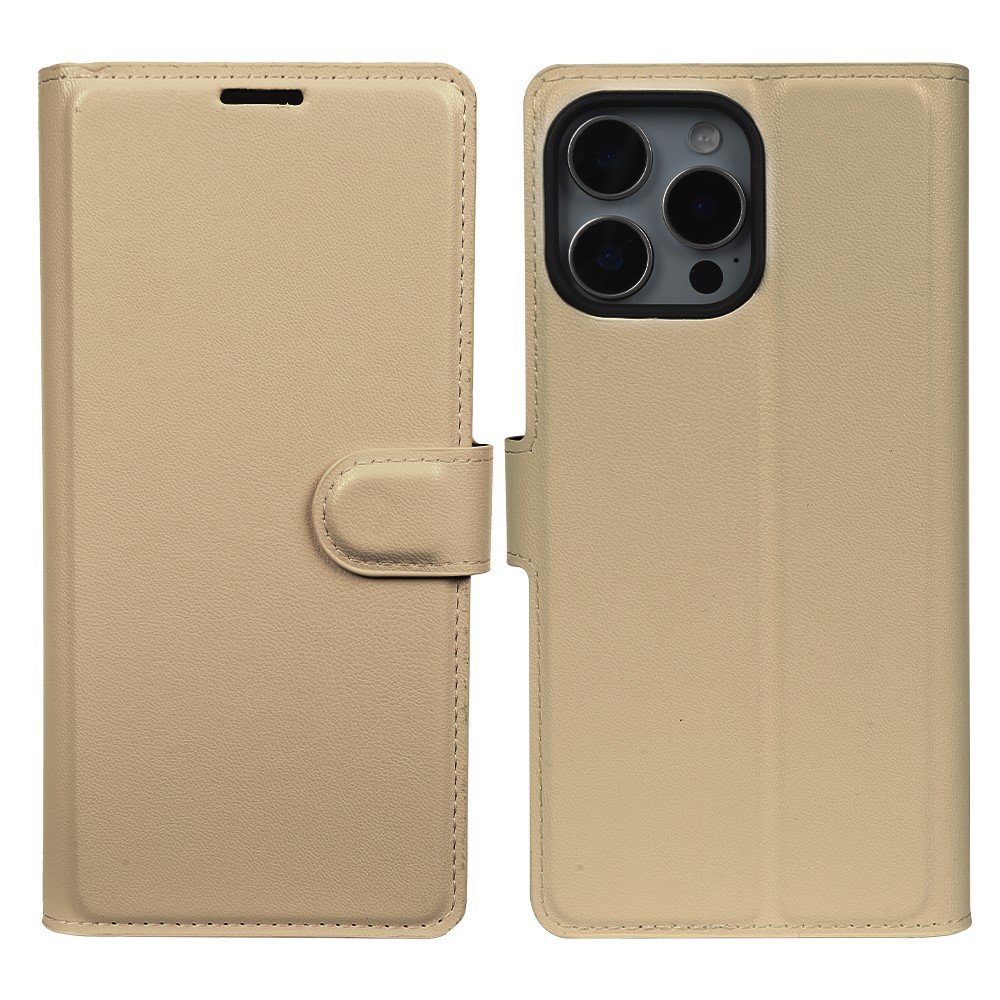 For iPhone 13 Pro Max Stand Case Biobased Eco-Friendly RPET RPVB Slim Phone Cover with Wallet - Khaki
