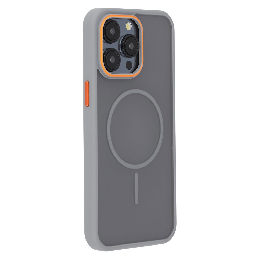 For iPhone 14 Pro Magnetic Case Skin Touch TPU + PC Phone Back Cover - Grey