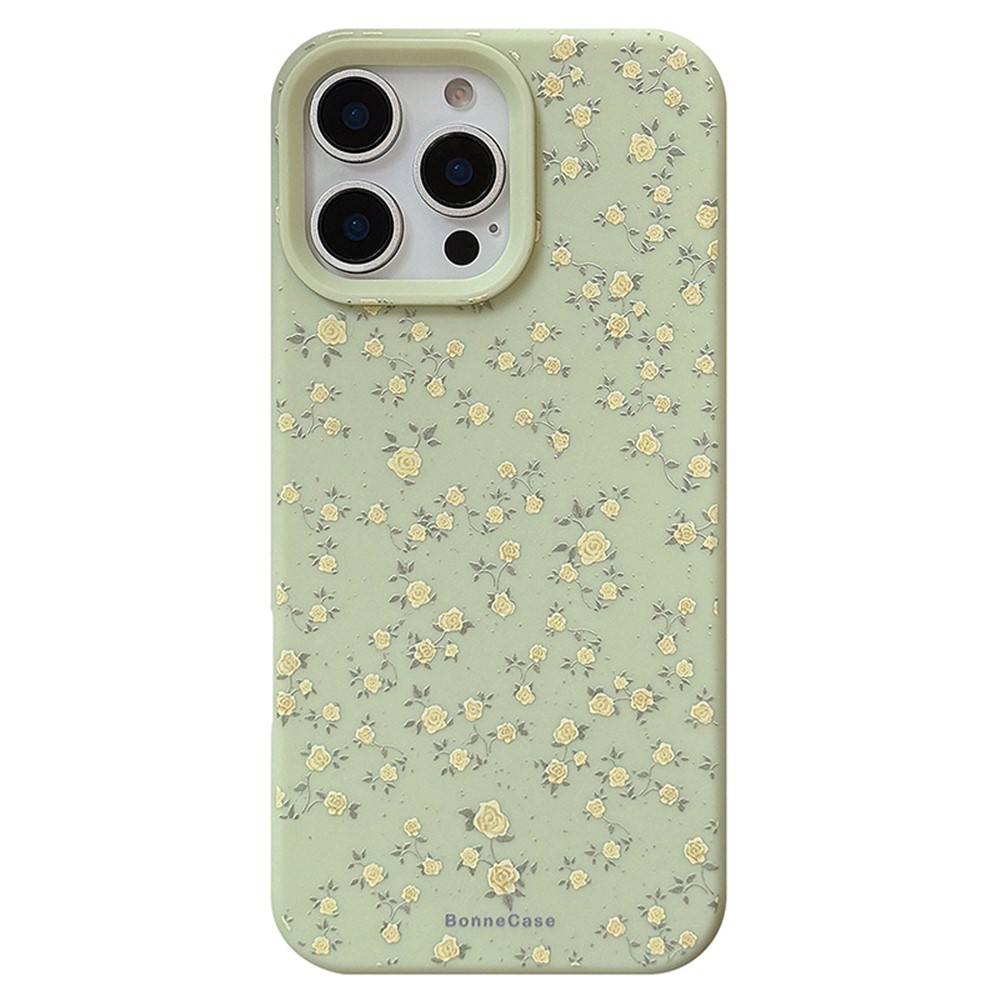 For iPhone 15 Pro Case Floral Pattern Aesthetic TPU Phone Cover