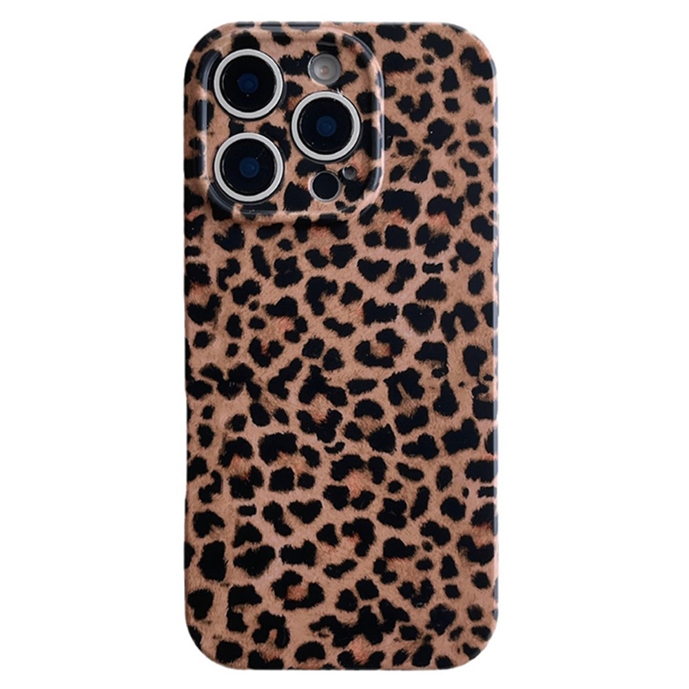 For iPhone 15 Pro Case Retro Leopard Print TPU Phone Cover