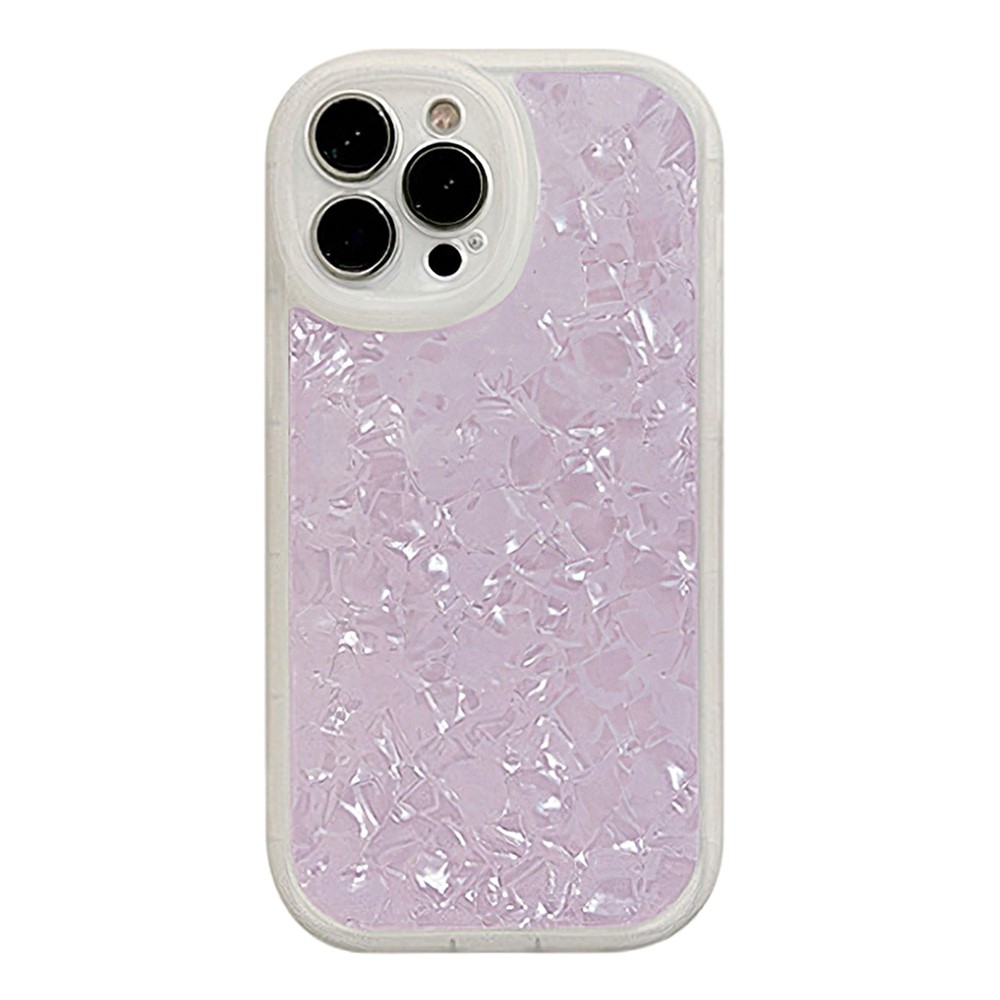 For iPhone 15 Pro TPU Case with Shell Pattern Shockproof Phone Back Cover - Light Purple