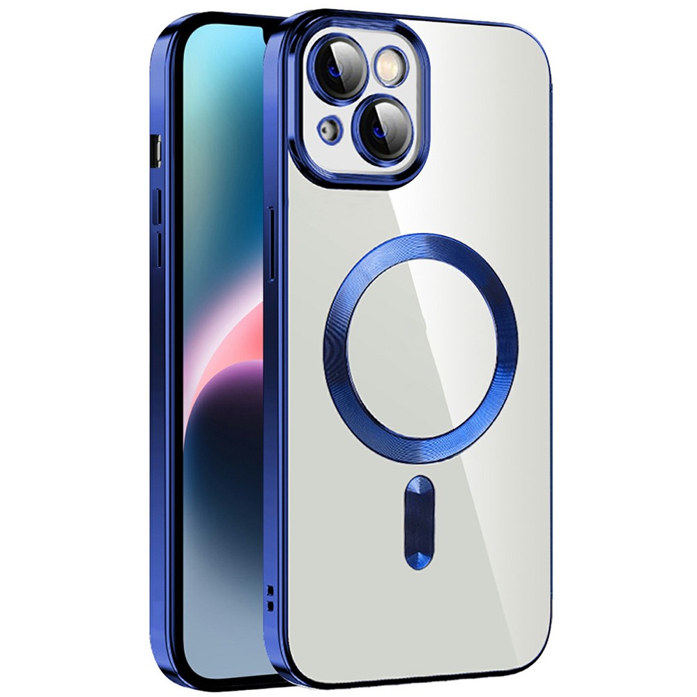 For iPhone 15 Plus Case Compatible with MagSafe TPU + PC Clear Back Cover - Sapphire