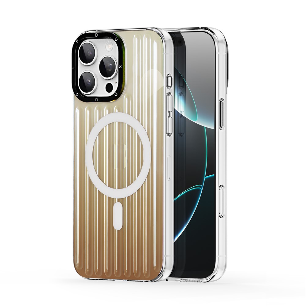 For iPhone 16 Pro Max Case DUX DUCIS Zest Series Compatible with MagSafe Gradient TPU + PET Phone Cover - Gradient Desert Gold