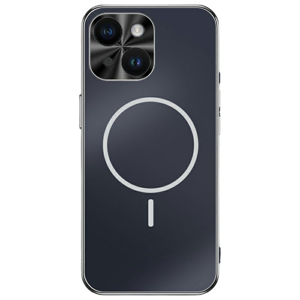 For iPhone 15 Case Compatible with MagSafe Acrylic + TPU Airbag Protection Phone Cover - Black