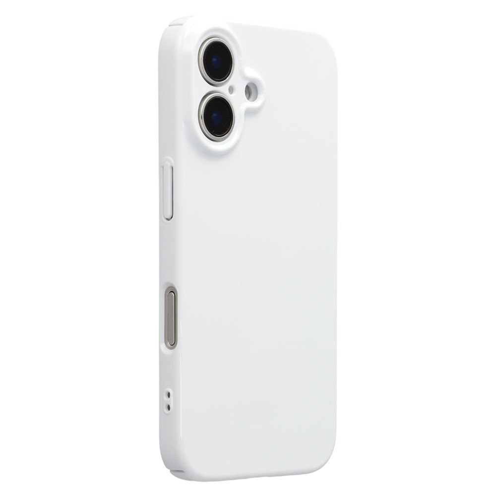 Bulk Purchasing For iPhone 16 Plus Case Single Layer PC Blank Phone Cover Support 3D Heat Transfer Printing - White Precise Hole Matte