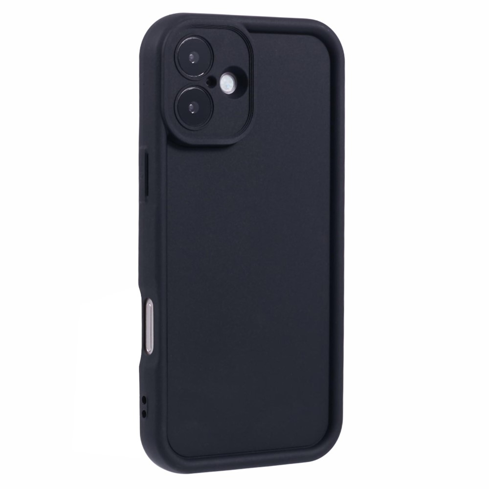 Bulk Purchasing For iPhone 16 Plus Case Grooved Design TPU Anti Slip Phone Cover - Black