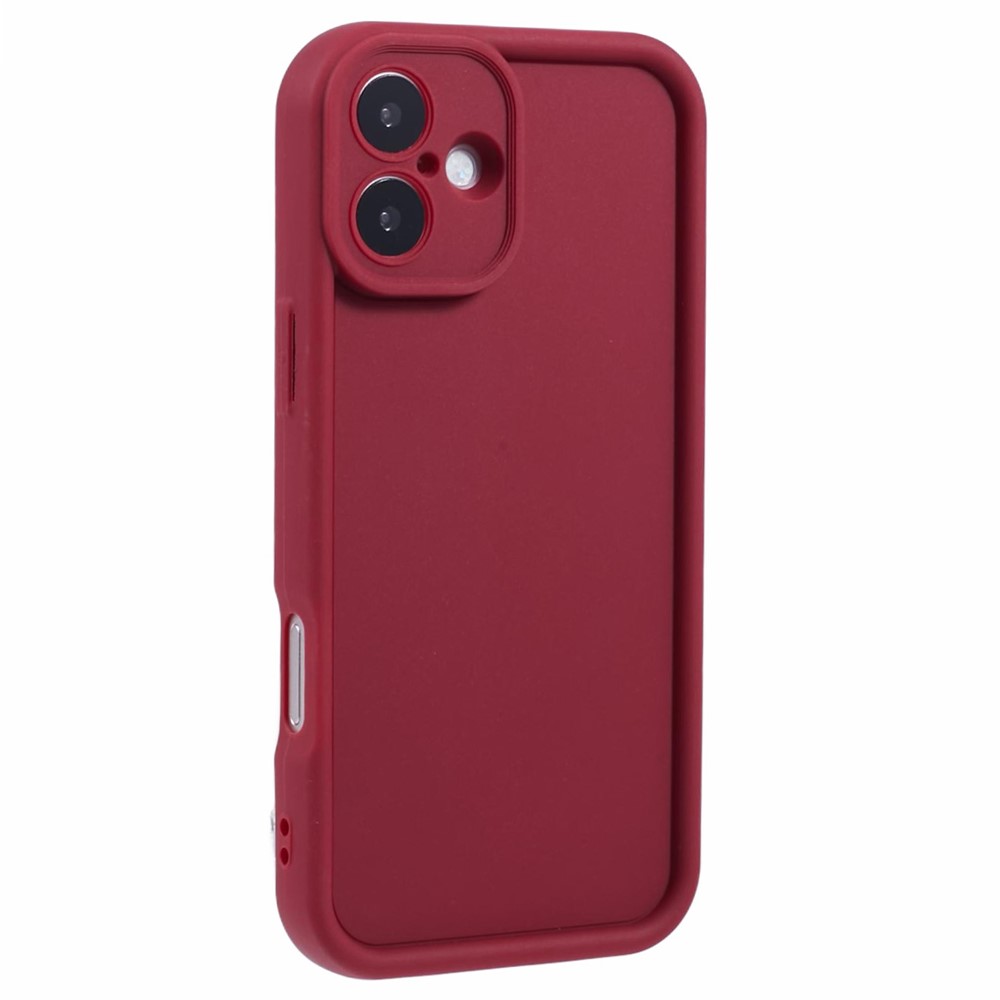 Bulk Purchasing For iPhone 16 Plus Case Grooved Design TPU Anti Slip Phone Cover - Red