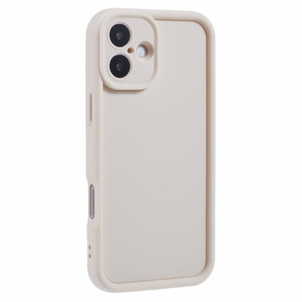 Bulk Purchasing For iPhone 16 Plus Case Grooved Design TPU Anti Slip Phone Cover - Beige