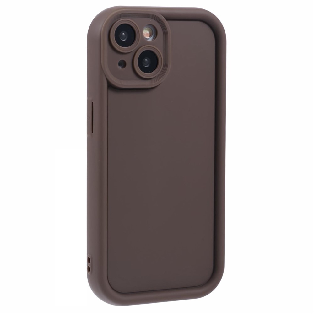 Bulk Purchasing For iPhone 15 Case Grooved Design TPU Anti Slip Phone Cover - Brown